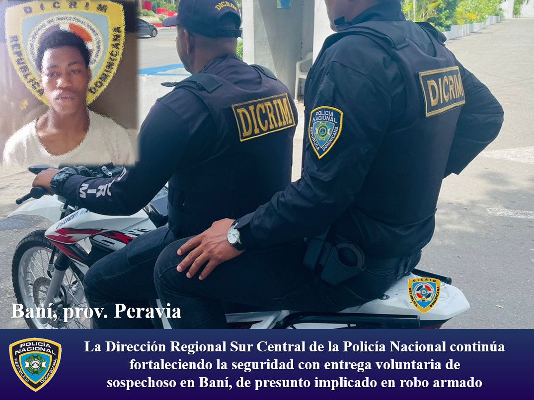 Presunto implicado en robo armando se entrega a las autoridades voluntariamente